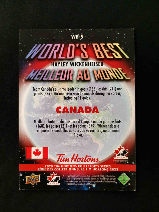 Hayley Wickenheiser #WB-5 World's Best Tim's 2023
