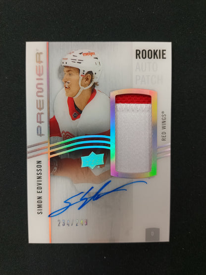 234/249 | Simon Edvinsson #AR-SE Premier Rookie Auto Patch