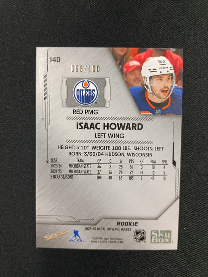 Isaac Howard [RC] 25-26 Metal Universe Hockey