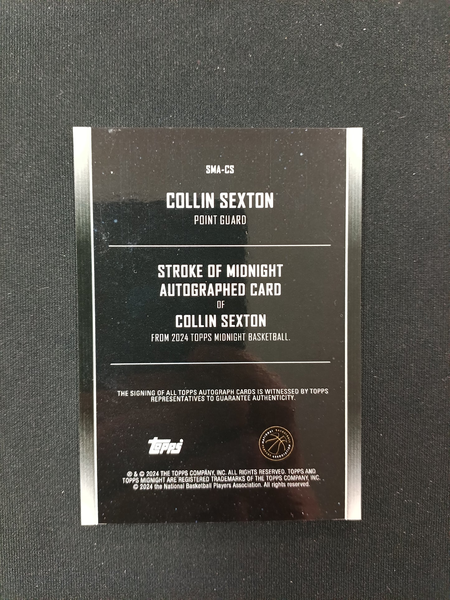 Collin Sexton #SMA-CS Stroke of Midnight [Auto]