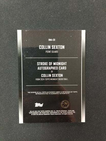 Collin Sexton #SMA-CS Stroke of Midnight [Auto]