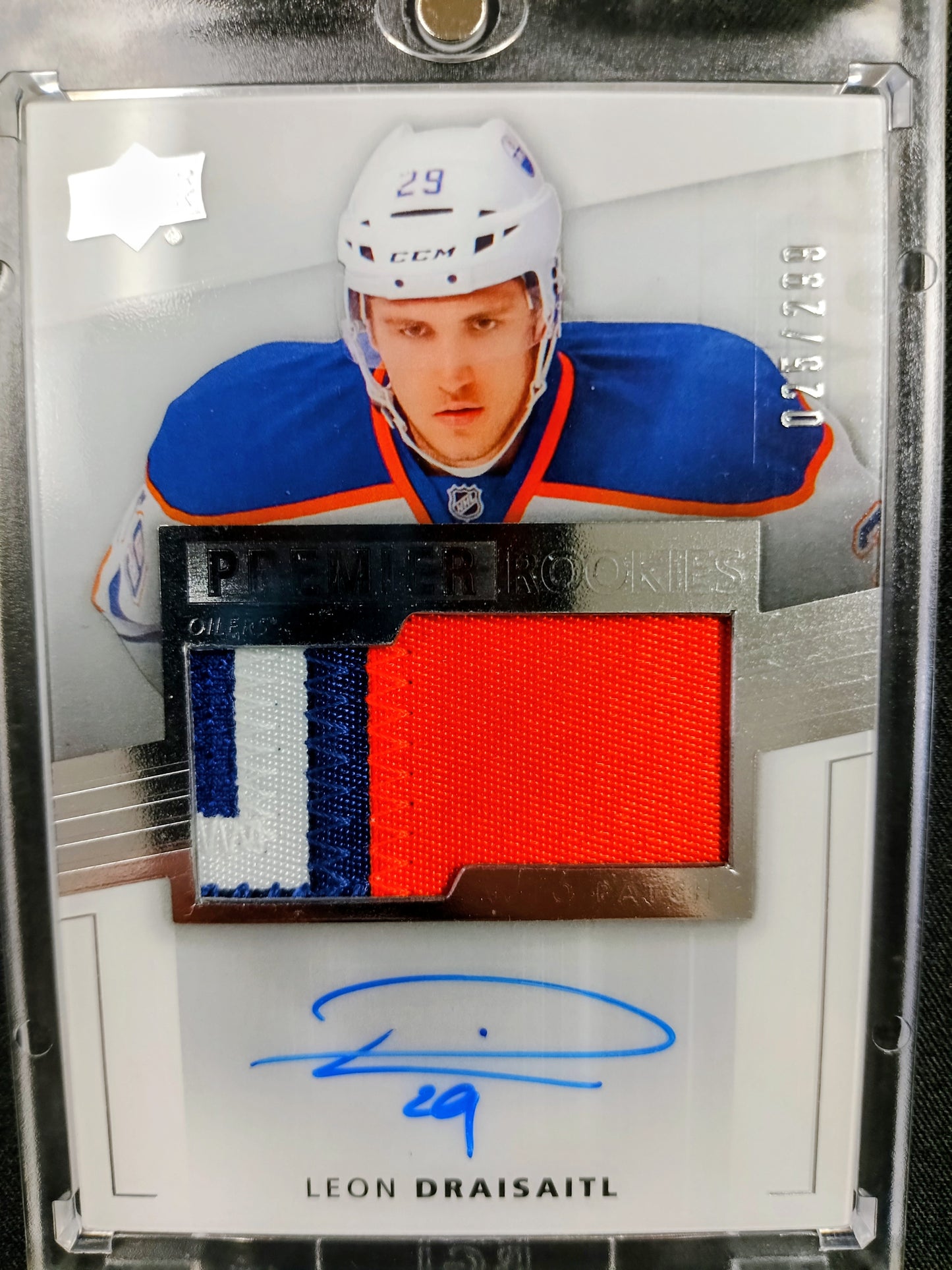 025/299 | Leon Draisaitl #119 Premier Rookies Auto Patch
