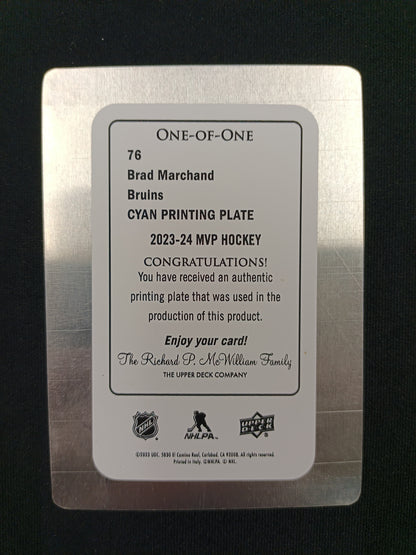 1/1 | Brad Marchand #76 MVP 2023-24 [Cyan Printing Plate]