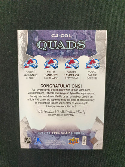 02/10 | Mackinnon / Rantanen / Landeskog / Barrie #C4-COL QUADS Patches