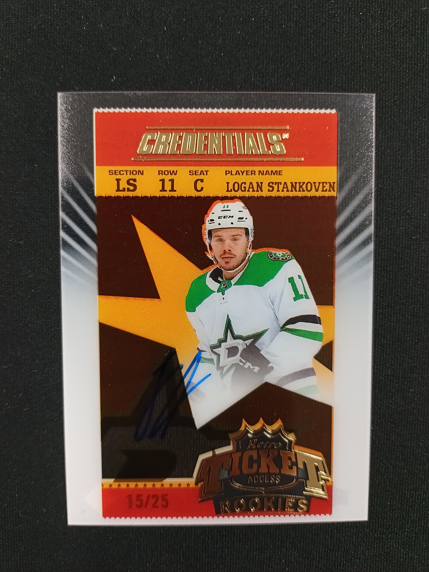 15/25 | Logan Stankoven #RTR-LS Retro Ticket Access Rookies [Clear Cut]