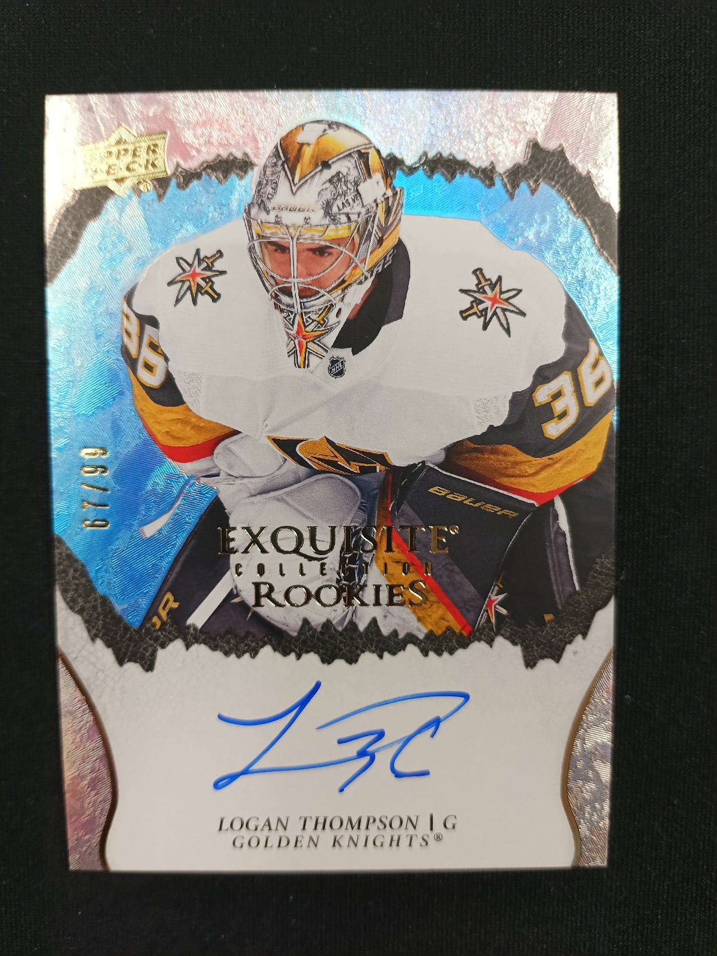 67/99 | Logan Thompson #R-LT Exquisite Rookies Auto