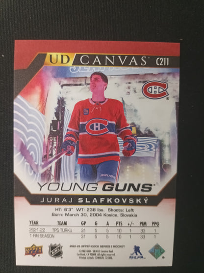 Juraj Slafkovsky #C211 Young Guns UD Canvas