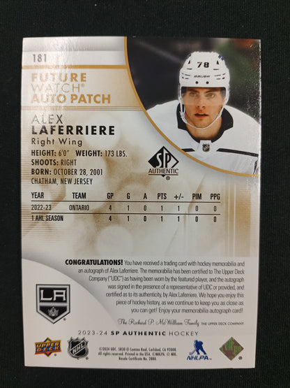Alex Laferriere 23-24 SP Authentic Hockey FWAP 95/100