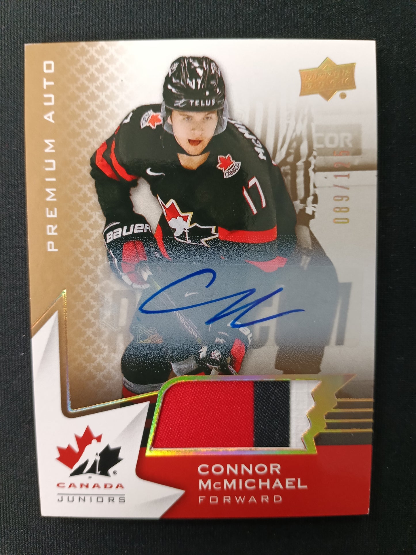 Connor McMichael 2020 Team Canada Juniors Premium Auto 89/125