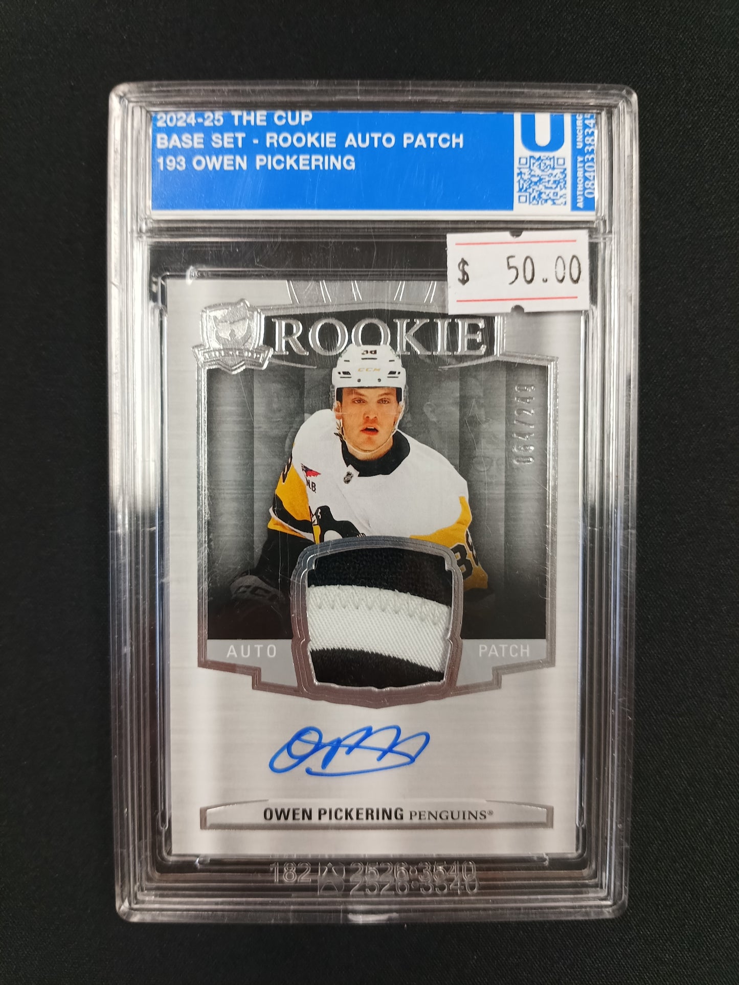 2024-25 The Cup Rookie Auto Patch Owen Pickering #193