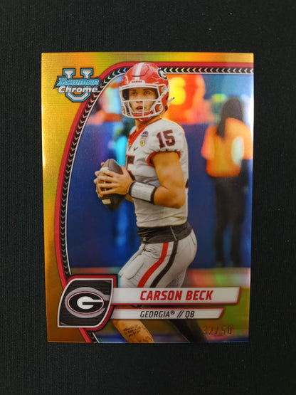 32/50 | Carson Beck #2 Bowman Chrome U