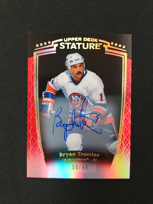 58/99 | Bryan Trottier #28 Stature [Auto Red]