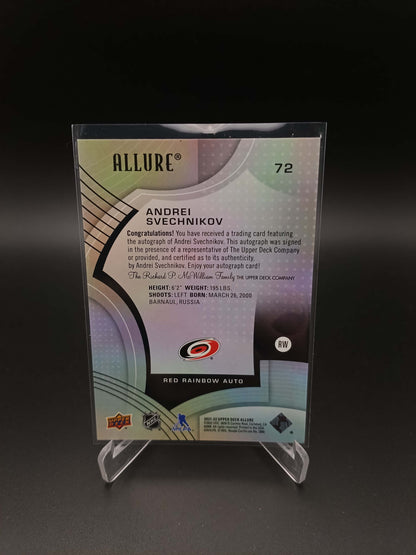 Andrei Svechnikov #72 Allure [Red Rainbow Auto]