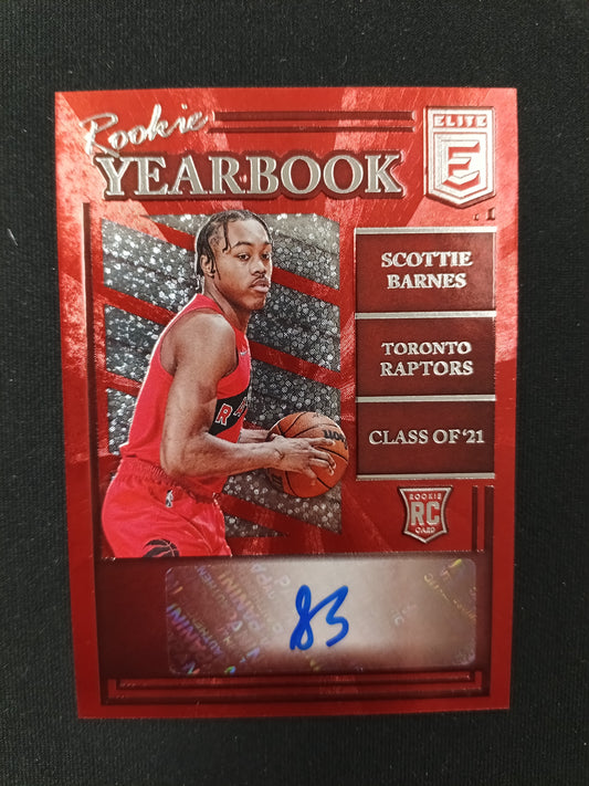 Scottie Barnes #RY-SBA Rookie Yearbook Class of '21 Auto