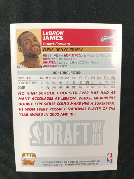 Lebron James [RC] #221 Draft Pick #1