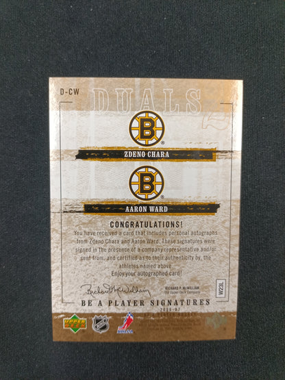Zdeno Chara / Aaron Ward #D-CW Be a Player Signatures