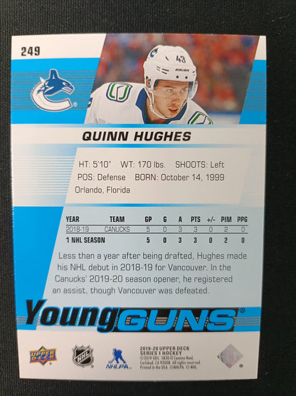 Quinn Hughes #249 Young Guns