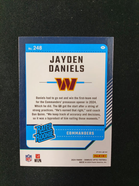 Jayden Daniels #248 Rated Rookie [Blue Hyper]