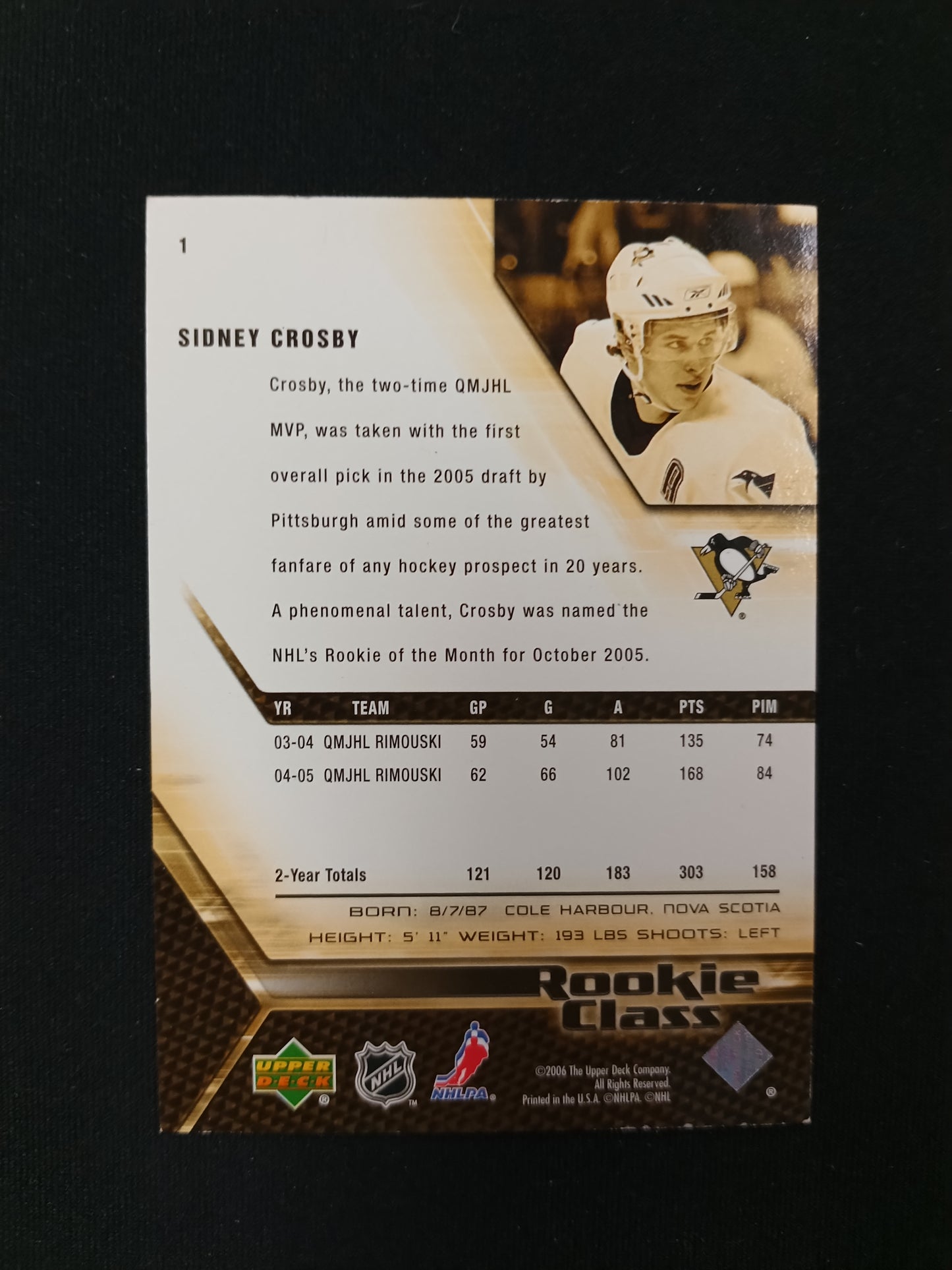 Sidney Crosby #1 Rookie Class