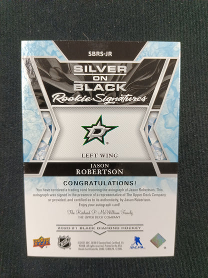 24/25 | Jason Robertson #SBRS-JR Silver on Black Rookie Signatures