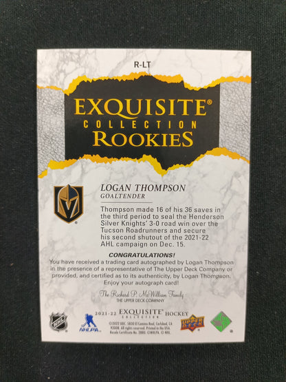 67/99 | Logan Thompson #R-LT Exquisite Rookies Auto