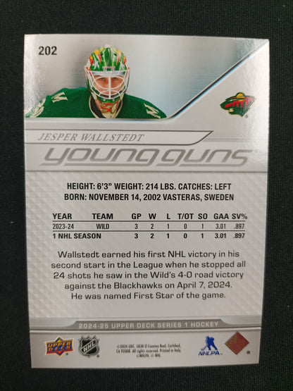 Jesper Wallstedt 24-25 UD Series 1 Young Guns