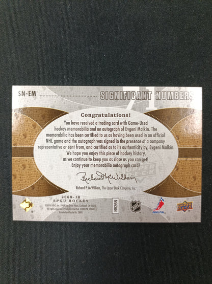 33/71 | Evgeni Malkin #SN-EM Significant Numbers Auto Patch