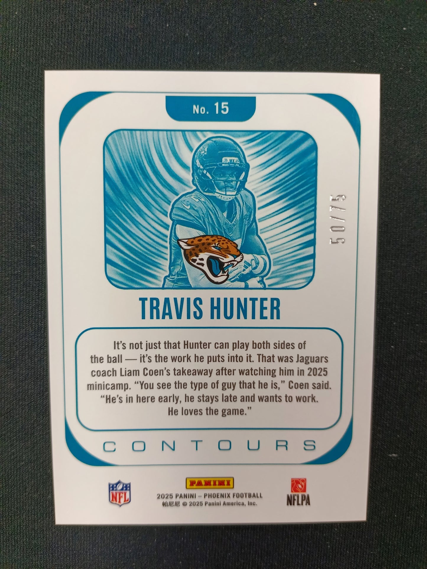 50/75 | Travis Hunter #15 Contours [Silver Mojo]