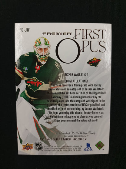 Jesper Wallstedt 24-25 Premier Hockey First Opus 11/35