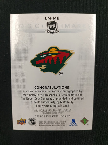 Matt Boldy 24-25 The Cup Hockey Logo Marks