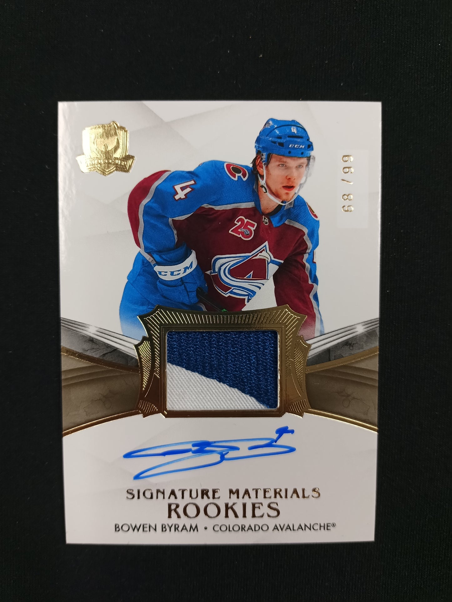 68/99 | Bowen Byram #SP-BB Signature Materials Rookie Auto Patch
