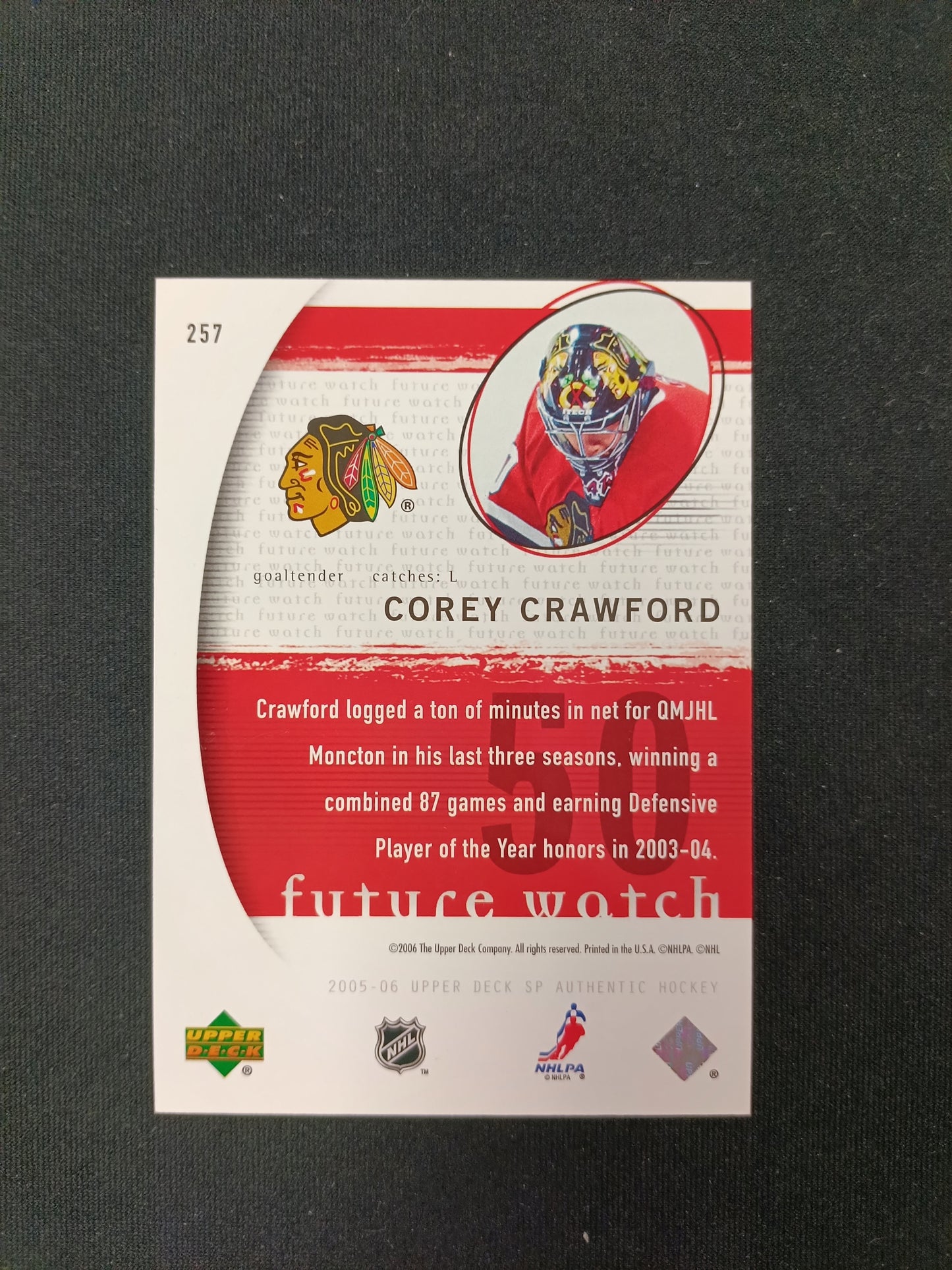 0085/1999 | Corey Crawford #257 Future Watch