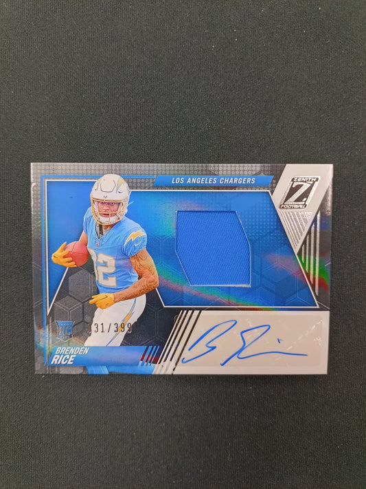 131/399 | Brenden Rice [RC] #219 Zenith Patch Auto