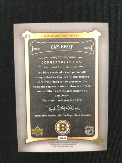 Cam Neely #80 Parkhurst Auto