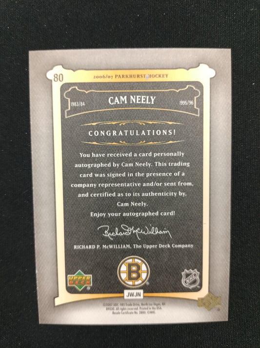 Cam Neely #80 Parkhurst Auto