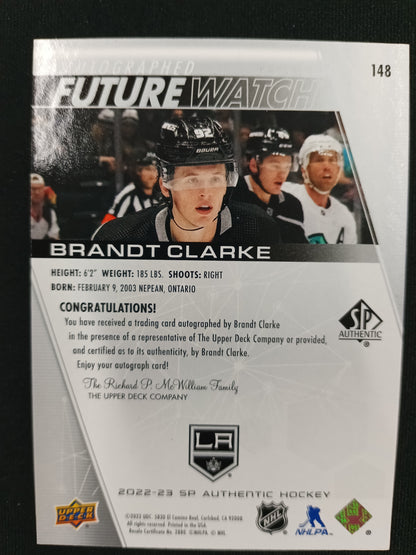 Brandt Clarke 22-23 SP Authentic Hockey FWA 111/999