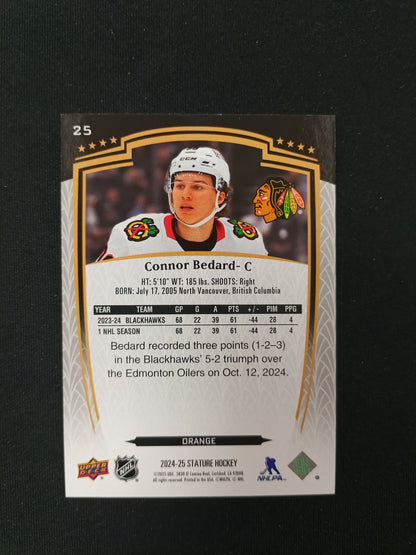 113/199 | Connor Bedard #25 Stature [Orange]