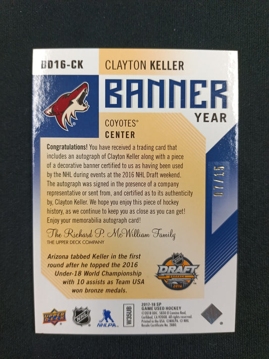 07/15 | Clayton Keller #BD16-CK Banner Year Auto Patch
