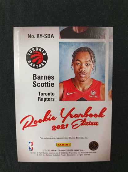 Scottie Barnes #RY-SBA Rookie Yearbook Class of '21 Auto