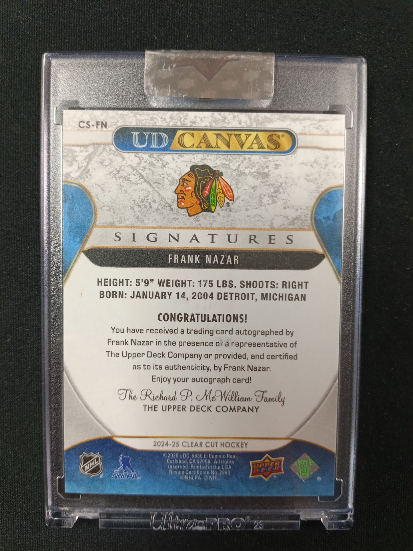 Frank Nazar #CS-FN UD Canvas Signatures