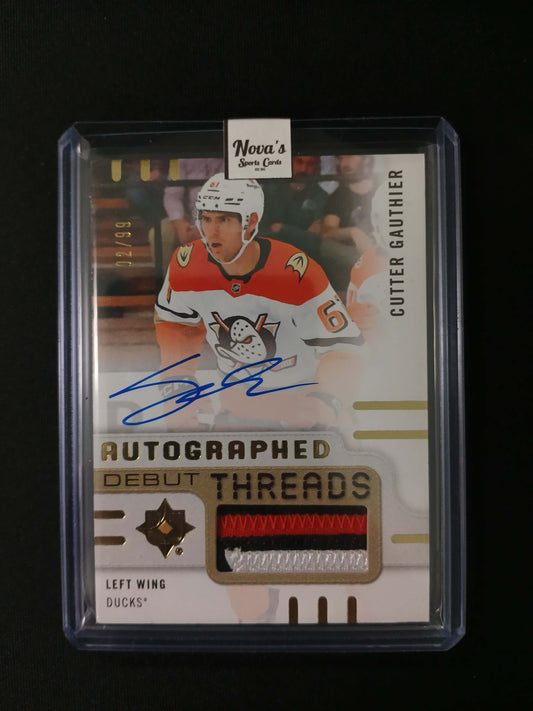 02/99 | Cutter Gauthier #ADT-CG Autographed Debut Threads