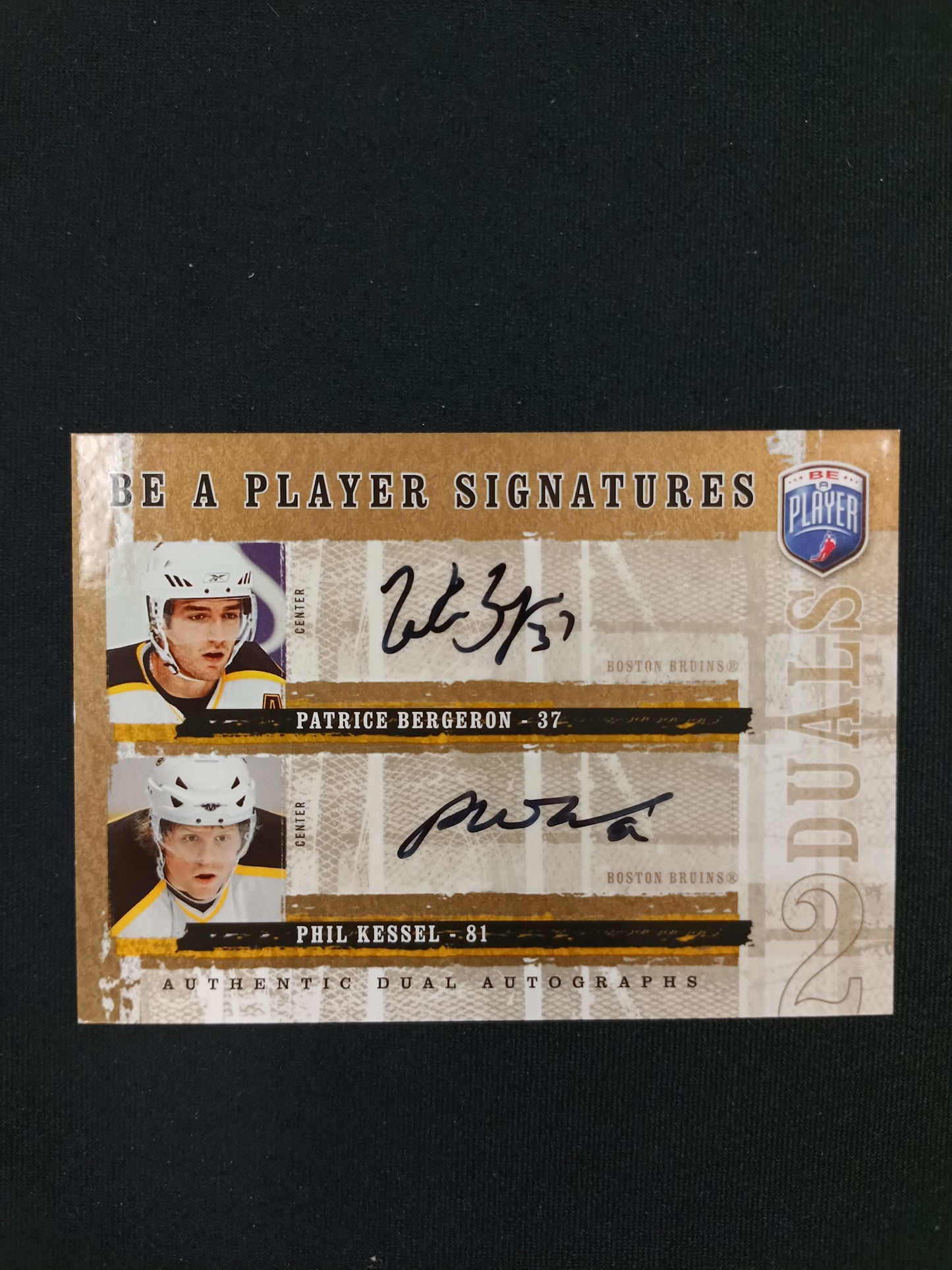 Patrice Bergeron / Phil Kessel #D-BK Be a Player Signatures