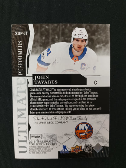 John Tavares #SUP-JT Ultimate Performers Auto Patch
