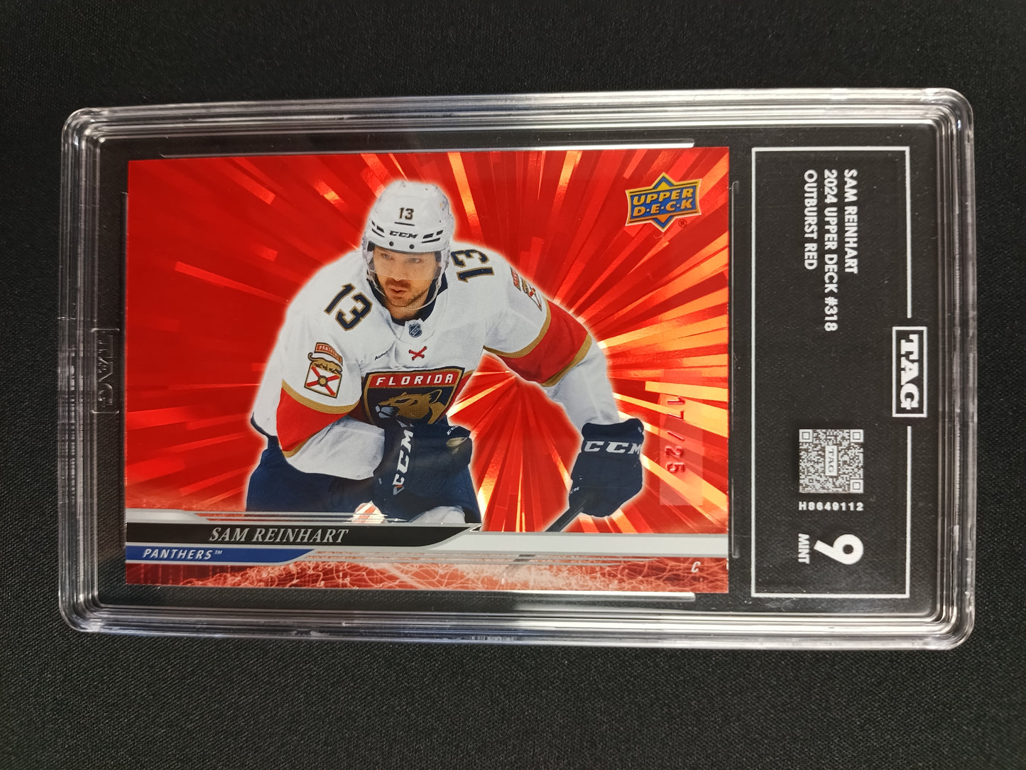 [TAG 9] Sam Reinhart Outburst Red #318 17/25