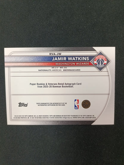 Jamir Watkins Topps Certified Autograph Issue 86/99