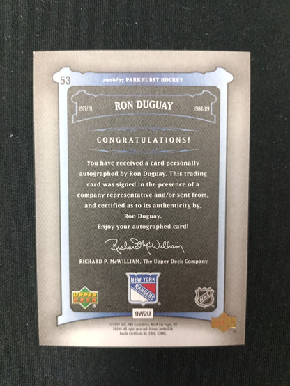 Ron Duguay #53 Parkhurst Auto