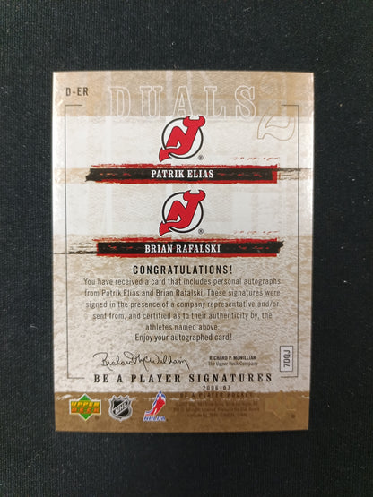 Patrik Elias / Brian Rafalski #D-ER Be a Player Signatures