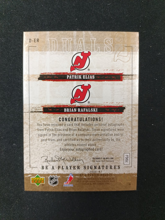 Patrik Elias / Brian Rafalski #D-ER Be a Player Signatures