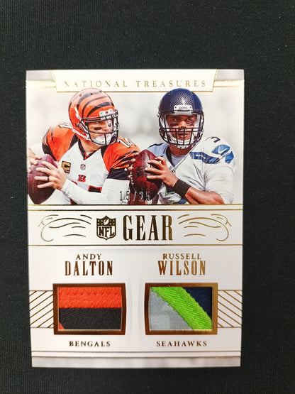 15/25 | Andy Dalton / Russell Wilson #28 NFL Gear Dual Patch