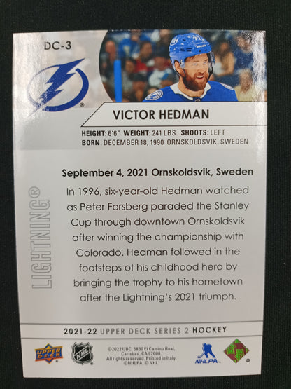 Victor Hedman 21-22 UD series 2 Day with the Cup